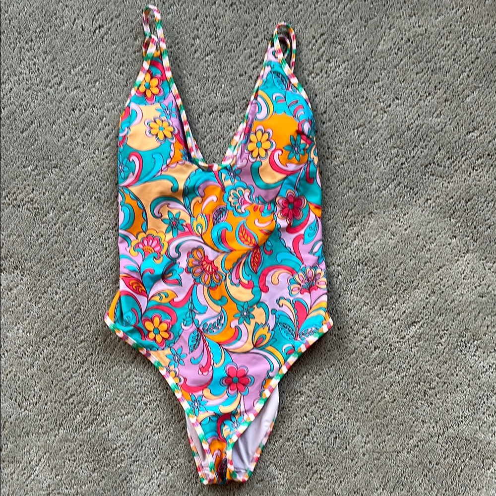 NWT Colorful Floral Swimsuit